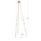 55.25" Gold Metal Large Foldable 2-Tier Display Easel with Scroll Finial